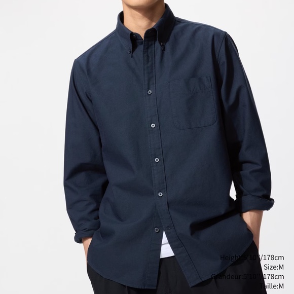 UNIQLO OXFORD SLIM FIT BUTTON DOWN SHIRT - Picture 1 of 1